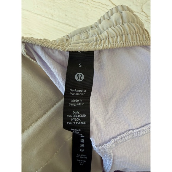 Lululemon Bowline 5" Men Blissful Blue  Texture Elastic Waist Shorts Size Small - Picture 3 of 6